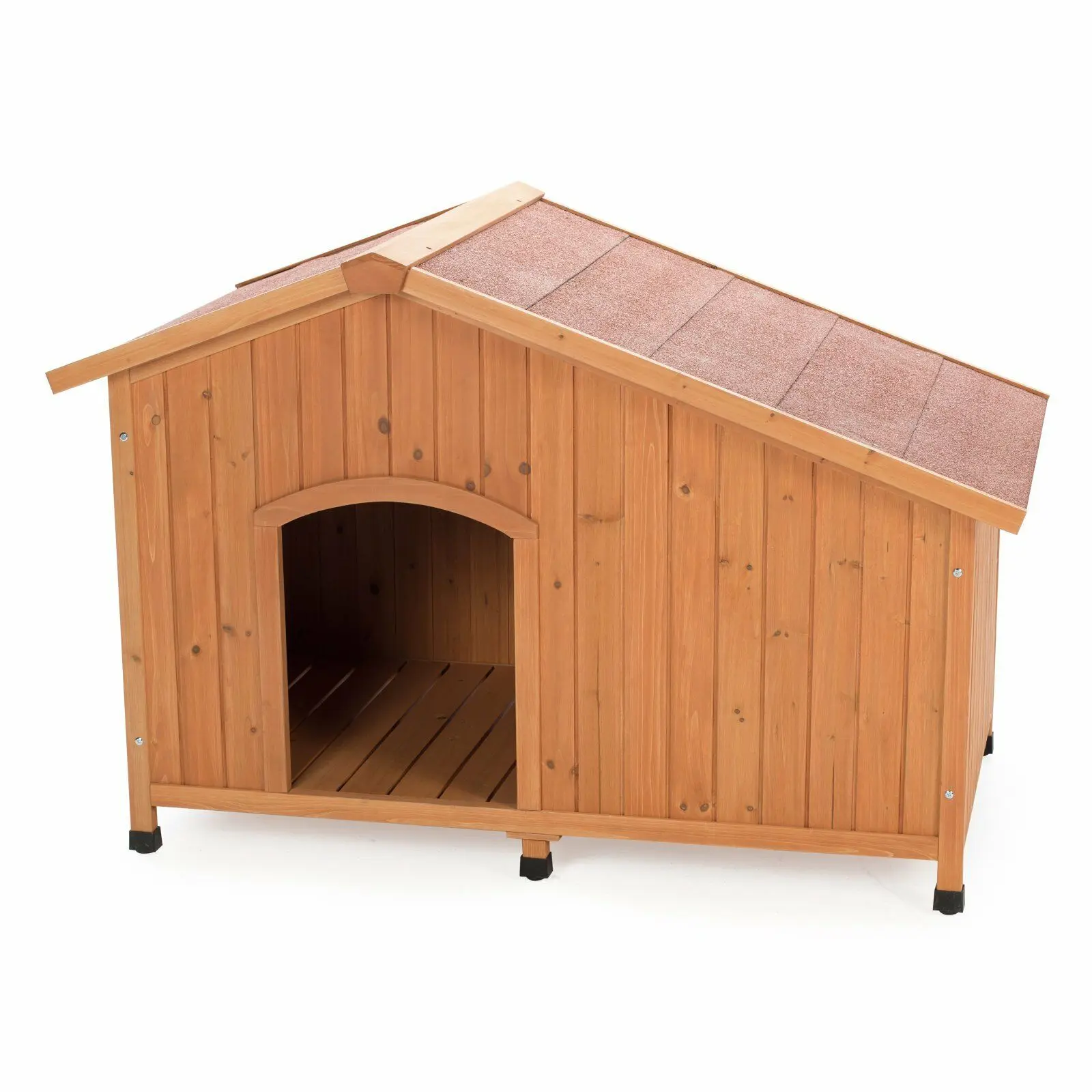 Sturdy Wooden Dog House Asymmetrical Fir Wood Large/Extra Large Dog Pet Home