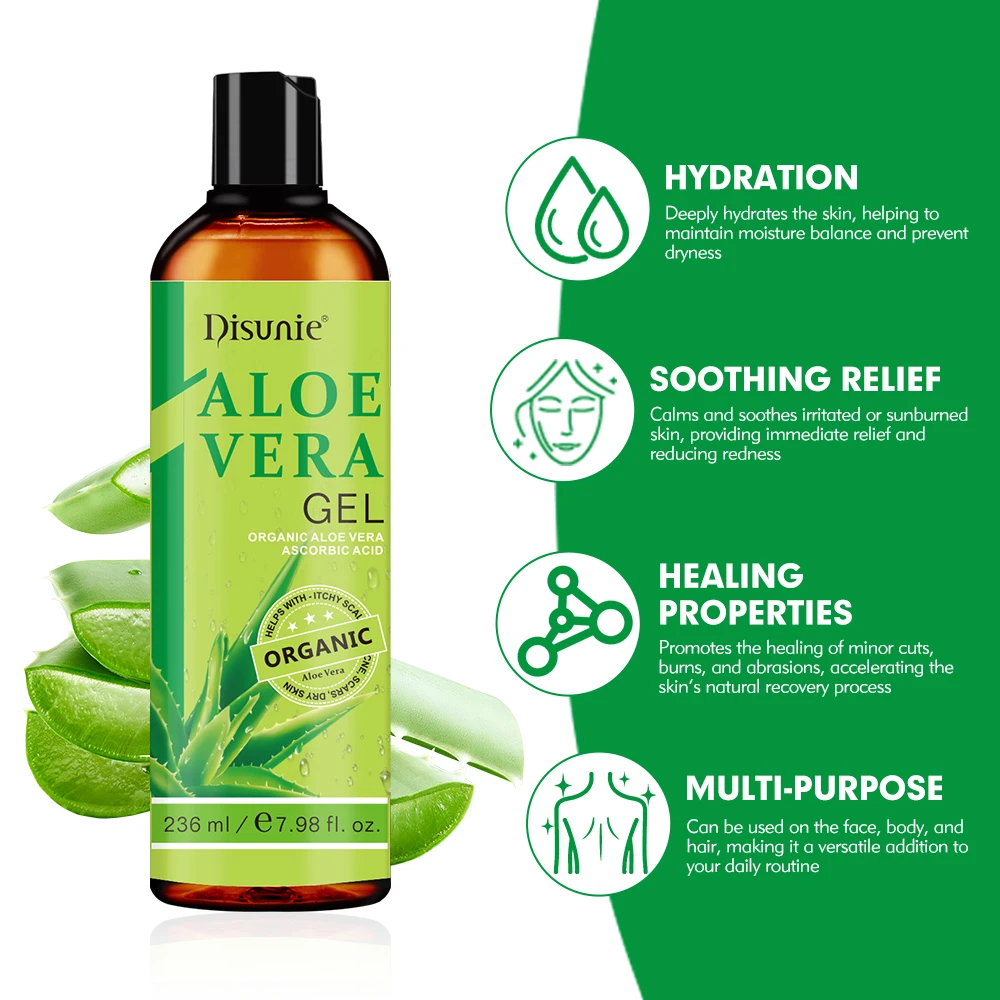 Private Label Aloe Vera Soothing Gel Natural Skin Repair Moisturizing Smooth Skin After Sun Skin Care Body Gel