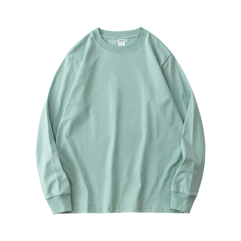 Autumn Winter New Arrival  220g 100% Cotton Plain Woman Sweatshirts Loose Fashion Pullover Plush  Women Crew Neck Sweatshirt