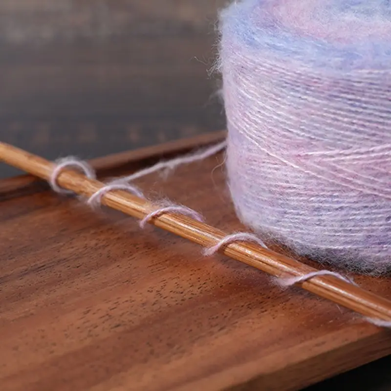 ZENGLONG textile crochet fancy hand knitting yarns wholesale 238m/roll wool blended rainbow gradient colorful cake yarn