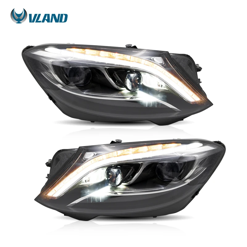 VLAND Factory Wholesales Full LED Headlights W222 S350 S500 S600 2014-2017 Modified Car Front Lamp For Mercedes-Benz S Class