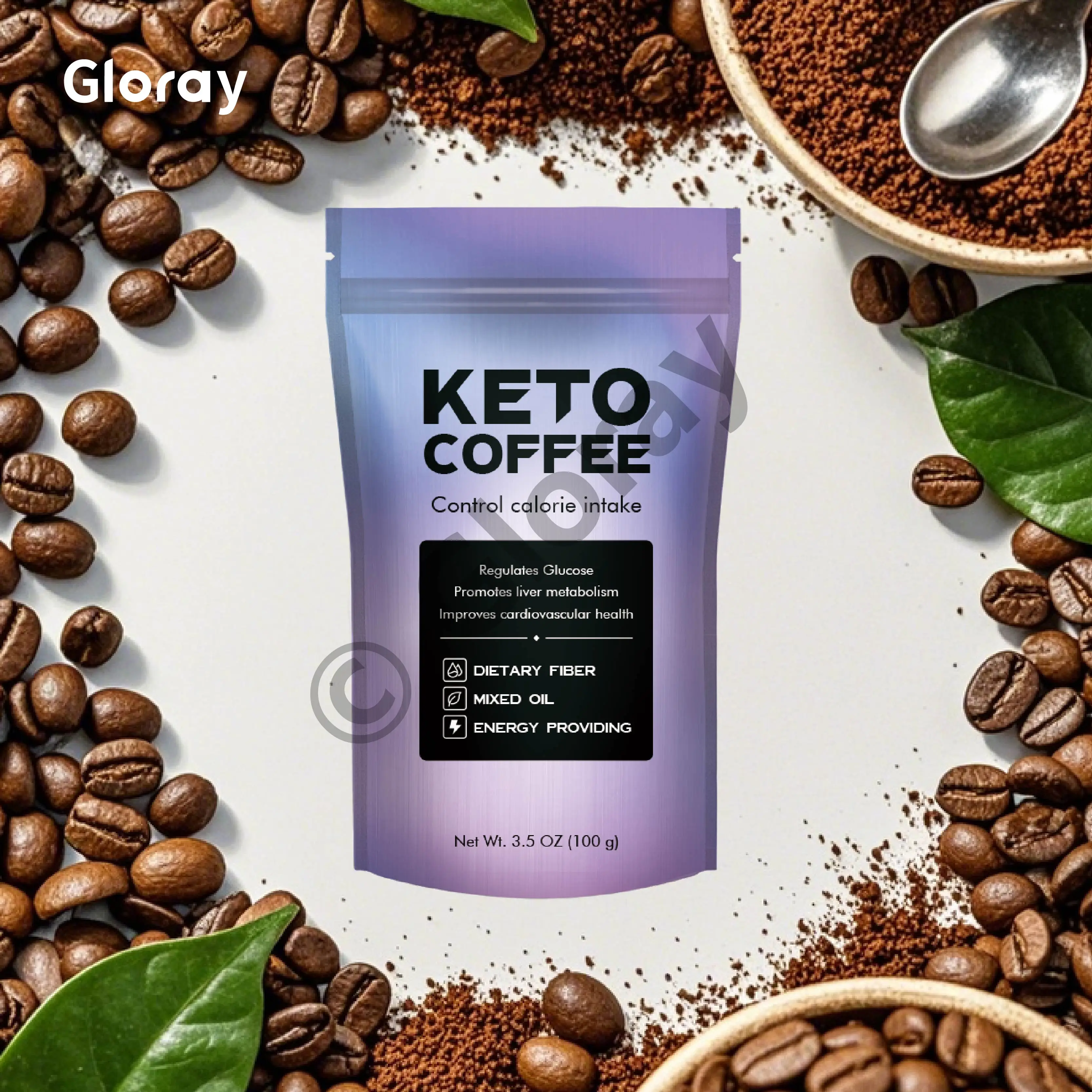 Диетические волокна Кето-кофе помогают контролировать потребление калорий регулируют глюкозу повышая метаболизм в печени улучшает сердечно-сосудистую энергию