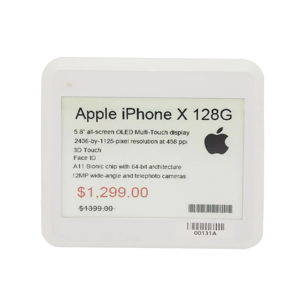 
E-ink 2.9 inch electronic shelf label digital epaper price tag eink display 