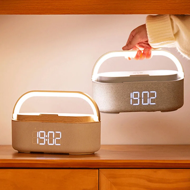 Smart Home Multifunction Wireless Speaker Subwoofer with Wireless Charger and Battery Smart Home Lights Product