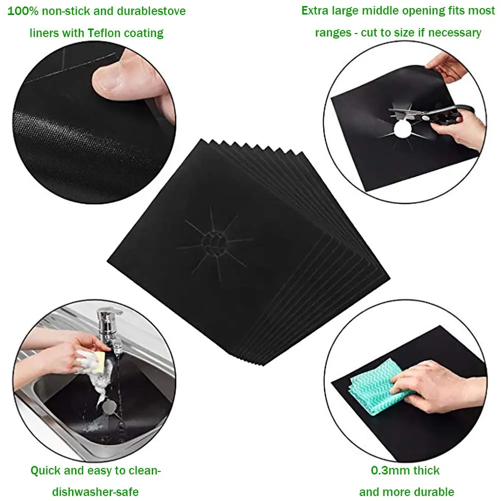 27X27cm Non-stick Easy Clean Thick PTFE Gas Stove Burner Cover Reusable Washable Stove Top Protector