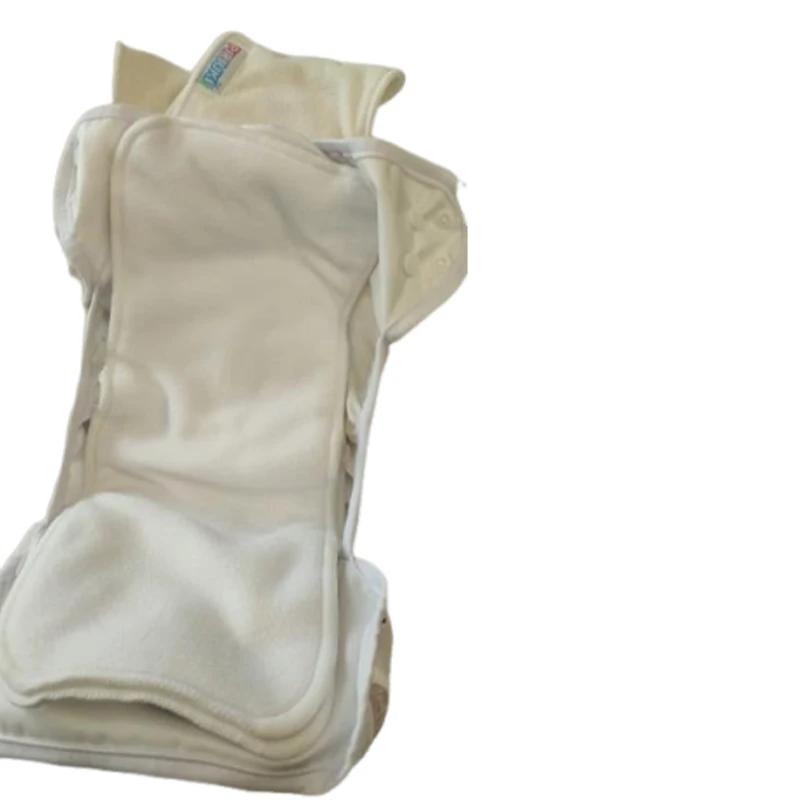 Double-Row Button All-Round Edge-Wrapped Cloth Diaper With Two Absorbent Pads Digital Printed TPU Plain Toddler Diapering
