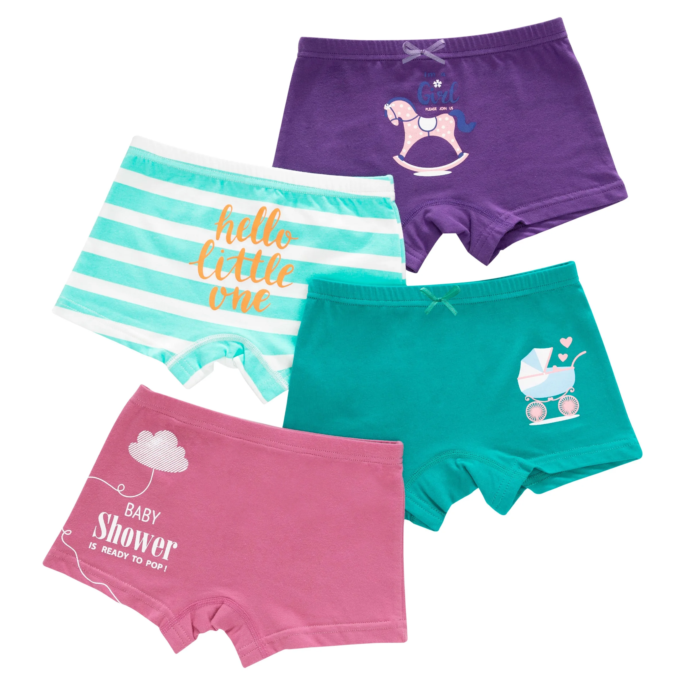 
Underwear children 2021 new design girls briefs 100%cotton organic children girls underwear 