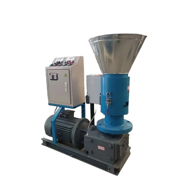 High Capacity Mini Chicken Cattle Feed Pellet Mill Plant Small Animal Feed Pelletizer with Flat Die Home Use Factory Cheap Price