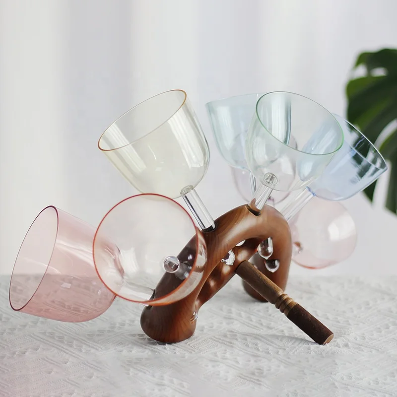 7inch C note perfect pitch Handle Clear Crystal Singing Bowl with chakra design