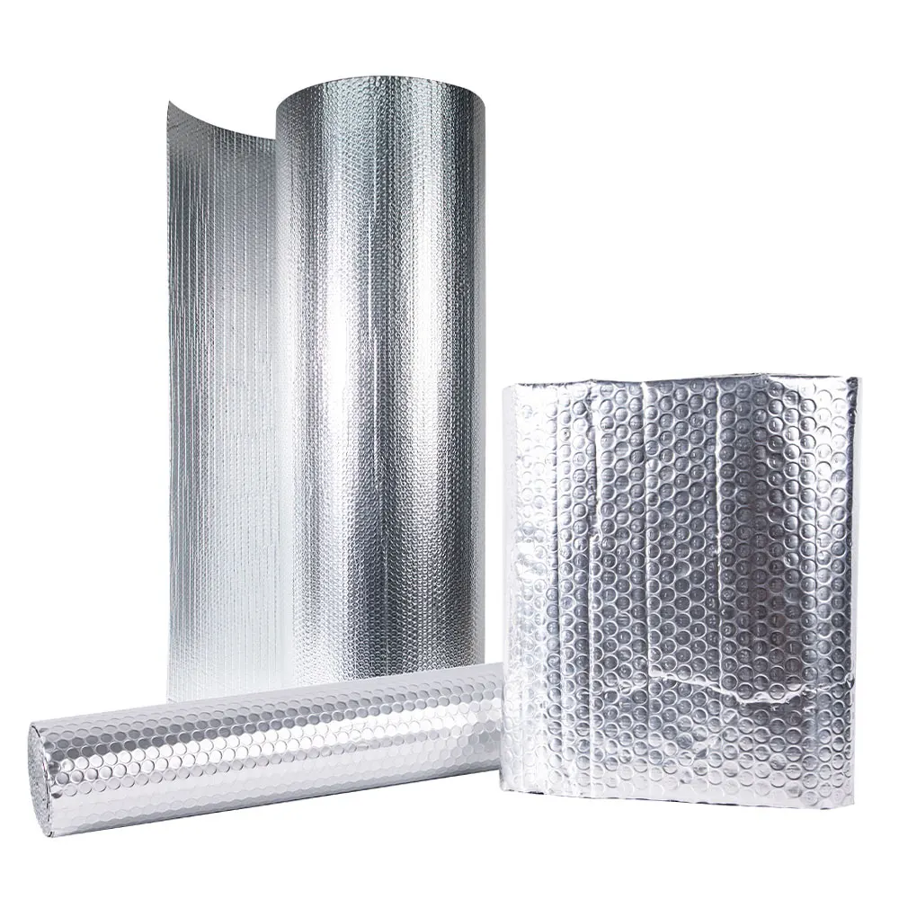Ready To Ship Aluminum Foil  Bubble Padded Thermal Roll Heat Foam Insulation XPE EPE Wall Roof  Building Insulation  Roll