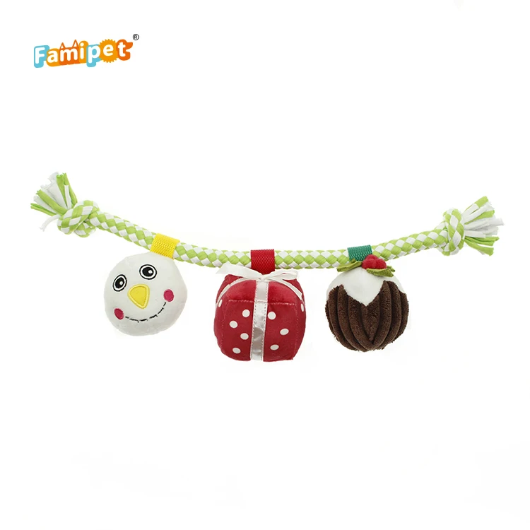  Christmas Design Customized Supply Innovational Plush With Squeaky Pet Dog