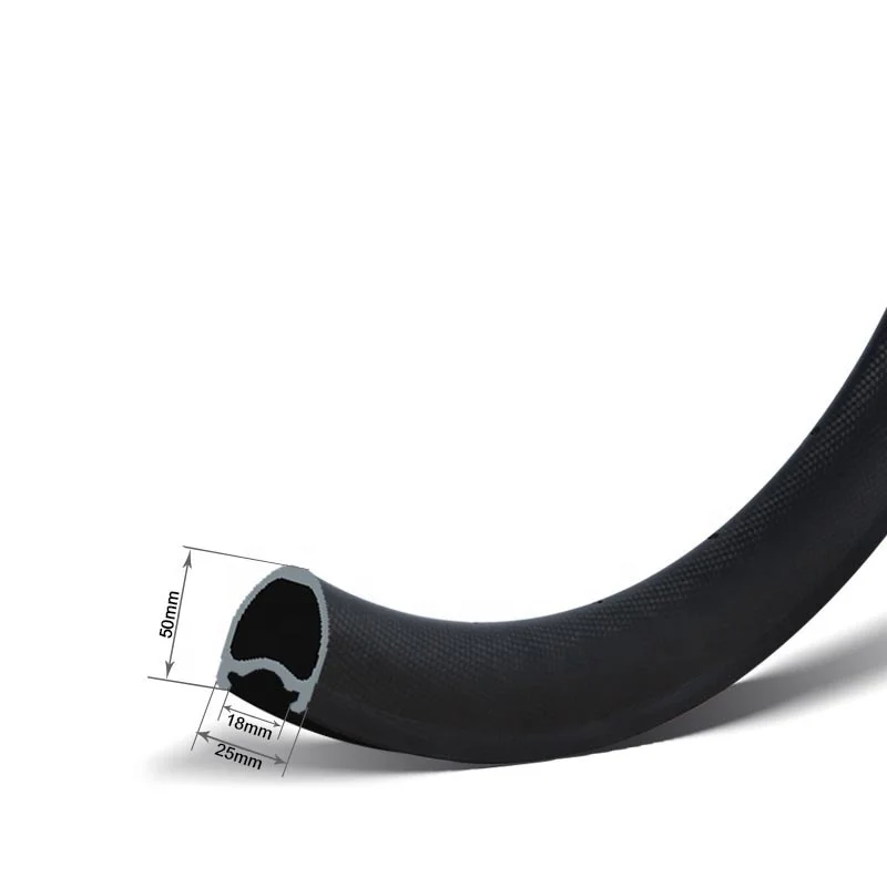 GoFast 700c Carbon Road Rims Disc Brake Full Carbon Wheels 25mm Width 50mm Depth Carbon Tubular Rims For Road Bicycle