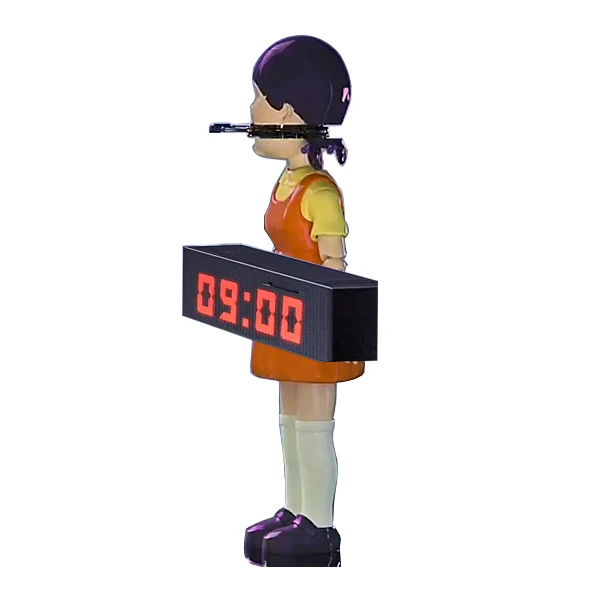 Squid Game Desk Alarm Clock squid game clock Led funny Changing Multifunctional Alarm Creative Square game Clock
