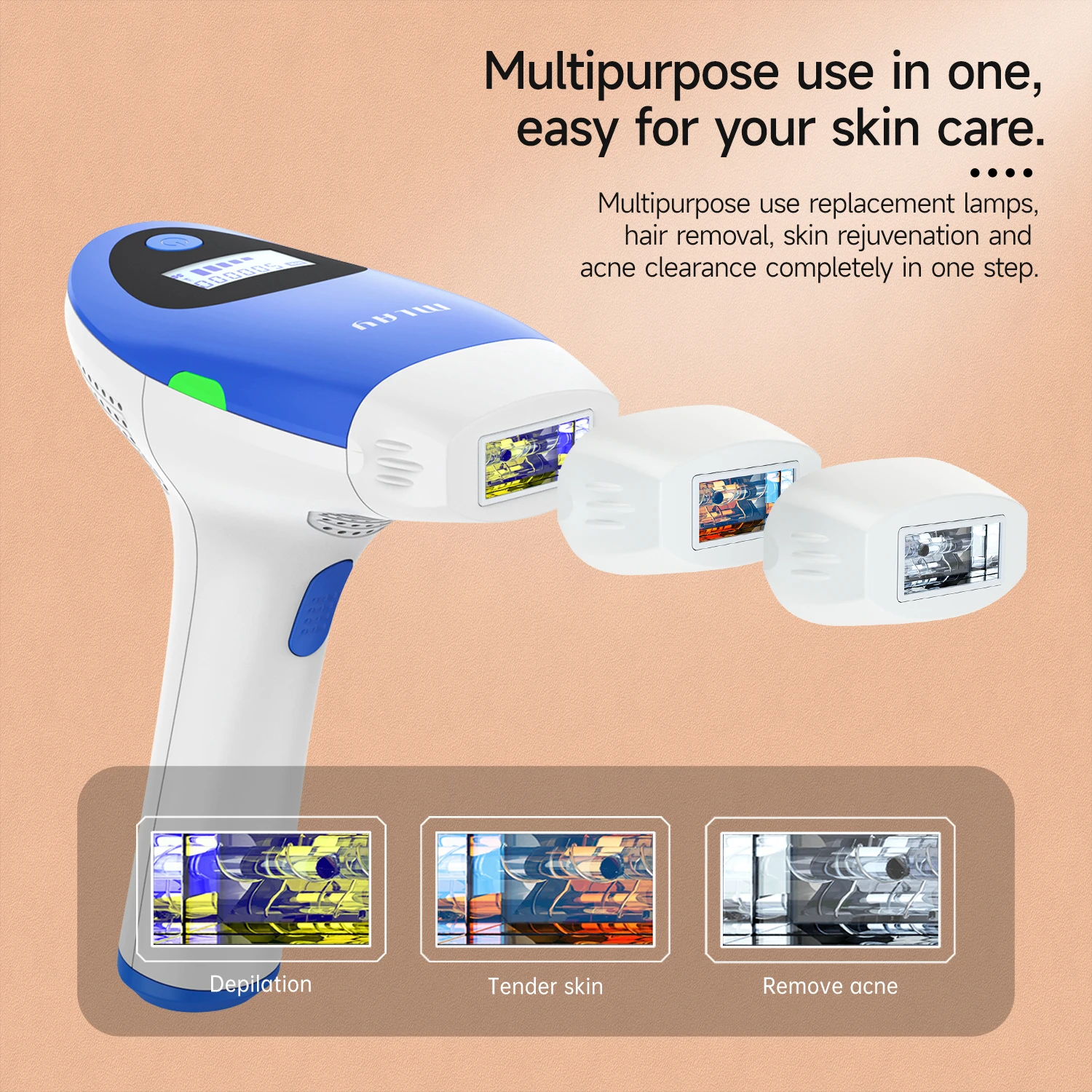 MLAY TOP product T3 laser hair removal instrument can replace the lamp head quartz lamp tube high energy hair removal instrument