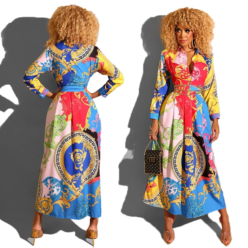 Long Sleeve Muslim Moroccan Dress Kaftan African Dresses For Women Clothing