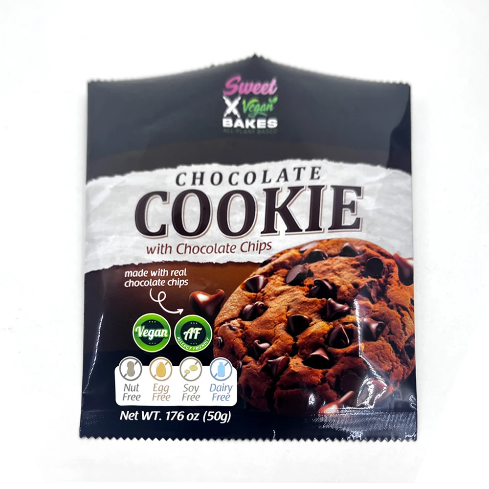 Custom Printed Aluminum Foil Frozen Food Back Seal Bag Pillow Cookie Bag