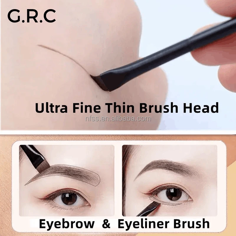Precision Private Label Ultra Thin Flat Angle Slanted Eyebrow Concealer Lamination Macro Makeup Brushes Eyeliner Brush For Brows