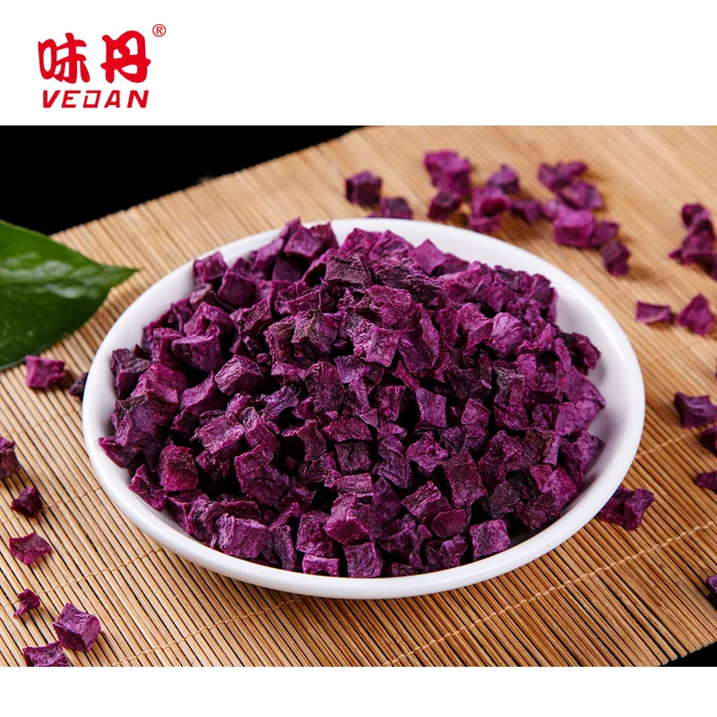 Дегидратированный фиолетовый куб сладкого картофеля