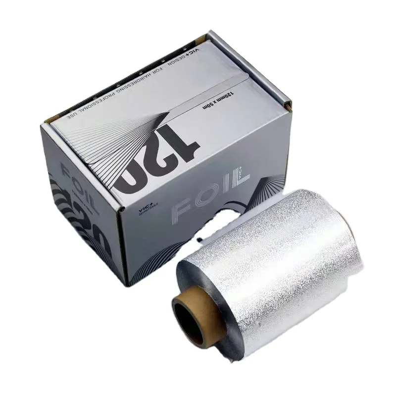 Embossed design hair foils hairdressing aluminium foil hair 200m logo for hair foil roll