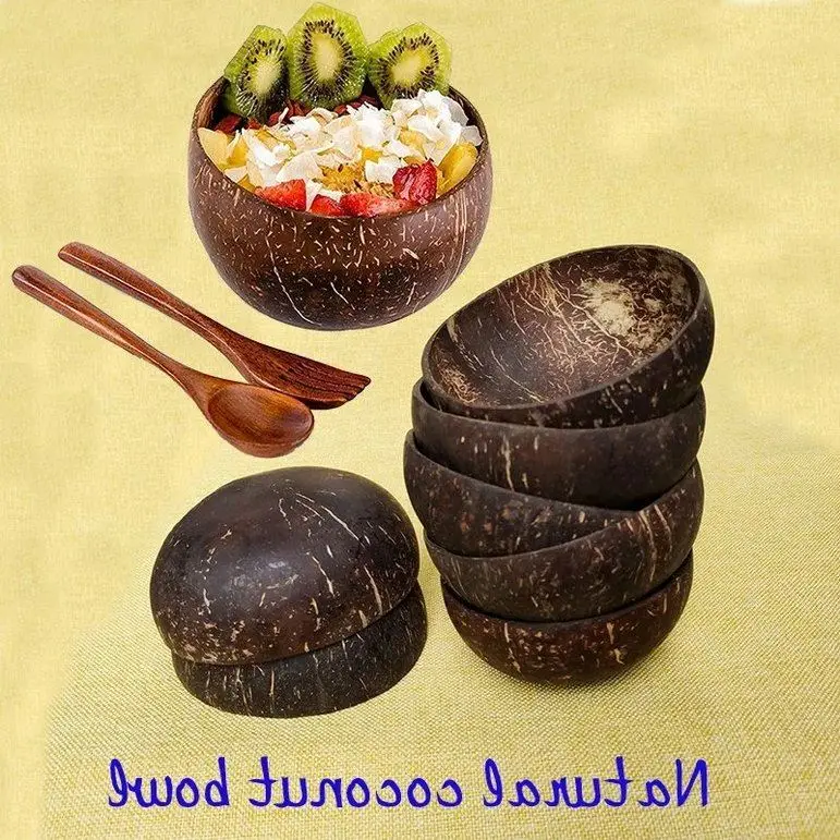Service Bowls Thailand Bowl Calabash Bohemian Desserts Coconut Crafts Shells Plates Pearled Candle Scented Wedding Cupcake