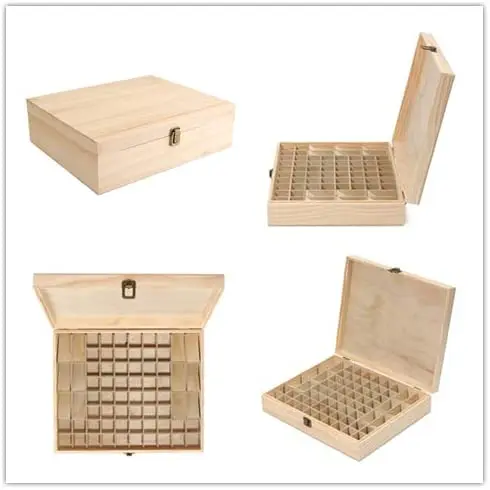 Bamboo Essential oil box Aromatherapy Storage Box Nail Polish container Multifunctional essential oil box