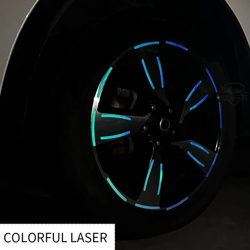 KLNT 2022 NEW ITEM Fashionable Car Wheel Decals Laser Reflective Sticker
