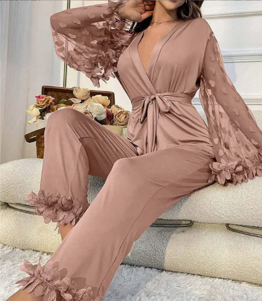 Best Selling Bedroom Bathrobe Comfortable Home Wear Ladies Breathable Pajamas Set Pure Love Gauze Morning Gown