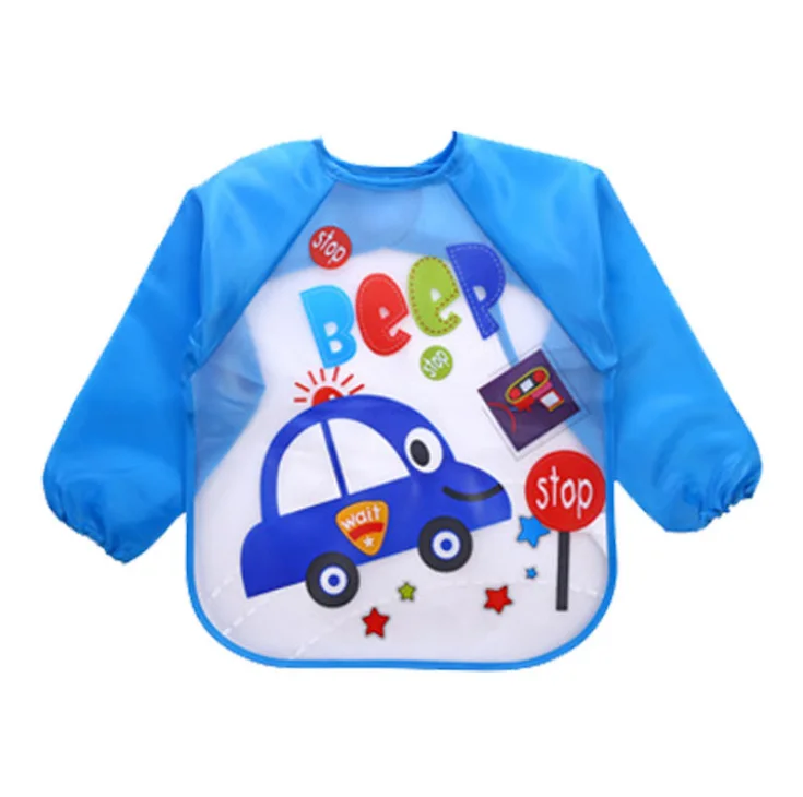cute designs high quality cheap price EVA material baby long sleeve bib