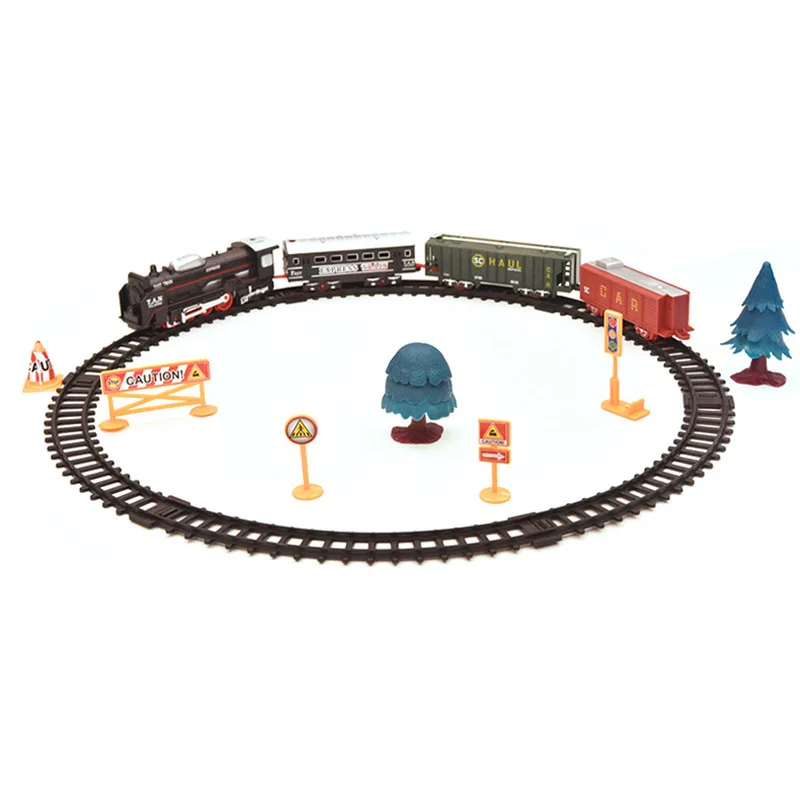 23PCS hot selling electric trouge Railway toy train track set railway toy Classic toy train track set