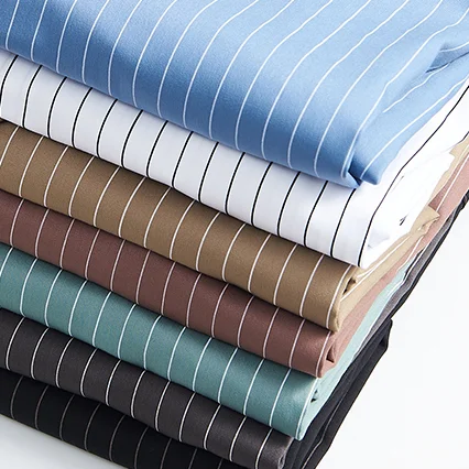 Гибридный текстиль для мужской рубашечной ткани Pinstripe с рисунком T/R