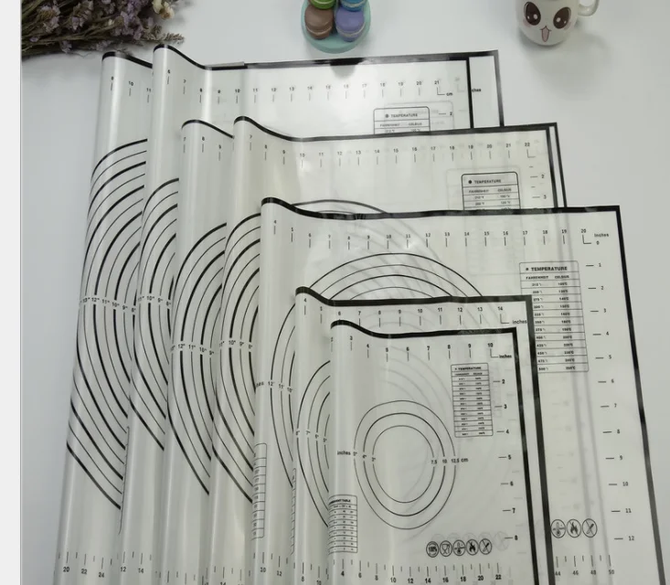 Top Seller Non-Slip Cooking Tools Silicone Baking Pastry Mat With Measurement For Dough Rolling