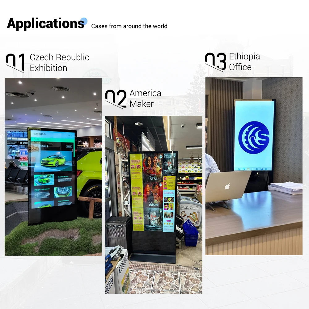 MWE 55 inch Free Shipping US Stock No Touch Android LCD Digital Signage Totem Advertising Media USB Auto Player Floor Display