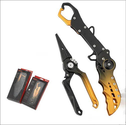 2023 New Multifunctional Fish Control Device casting Pliers Portable Folding Lengthened Fish Catch Fishing Pliers Set fish clip