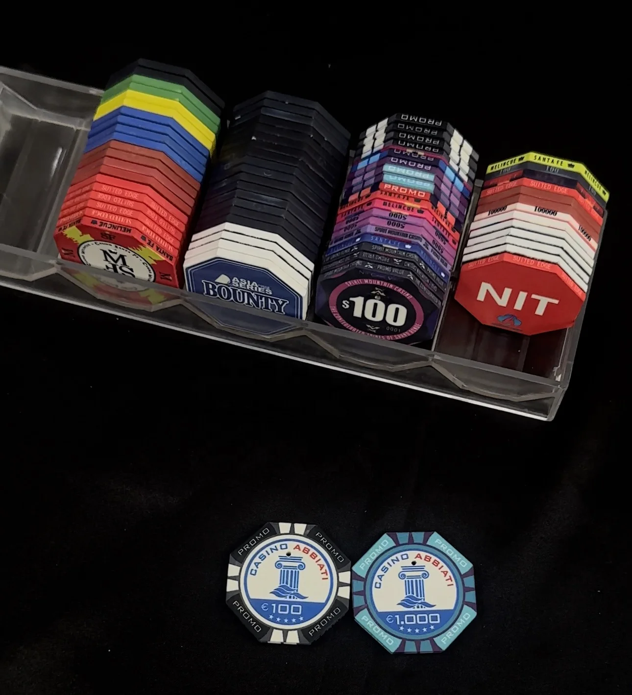 Hot Selling Customization 44 MM New Ceramic Octagonal Poker Chip For Casino Gambling Game