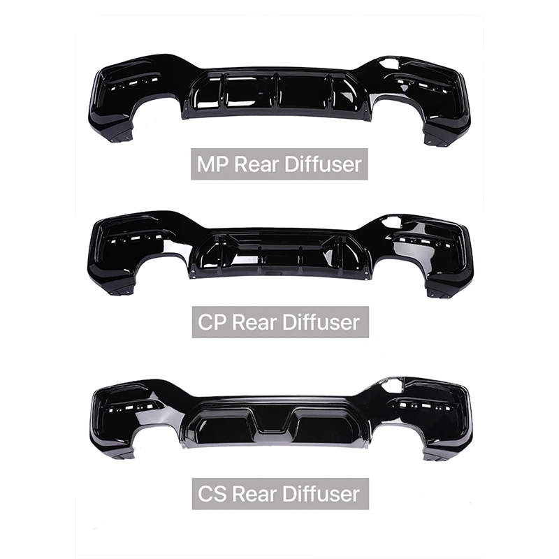 M Sport Rear Bumper Diffuser Competition CS Style M Performance Diffusor Spoiler Lip For BMW 1 Series F20 F21 LCI 2015 -2019