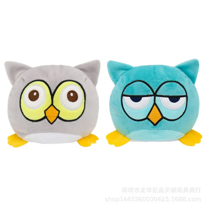Cartoon Stuffed Animal Rag Dolls Home Decoration for Kids Funny Flip Owl Lion Penguin Dog Whale Rag Dolls Reversible Plush Toys