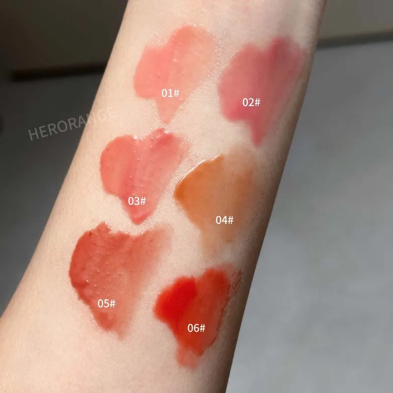 HERORANGE Clear Berry Lip Ointment Tonifying Lips Plump Moisturizing Nourishing 6 Colors Mirror Solid Lip Gloss