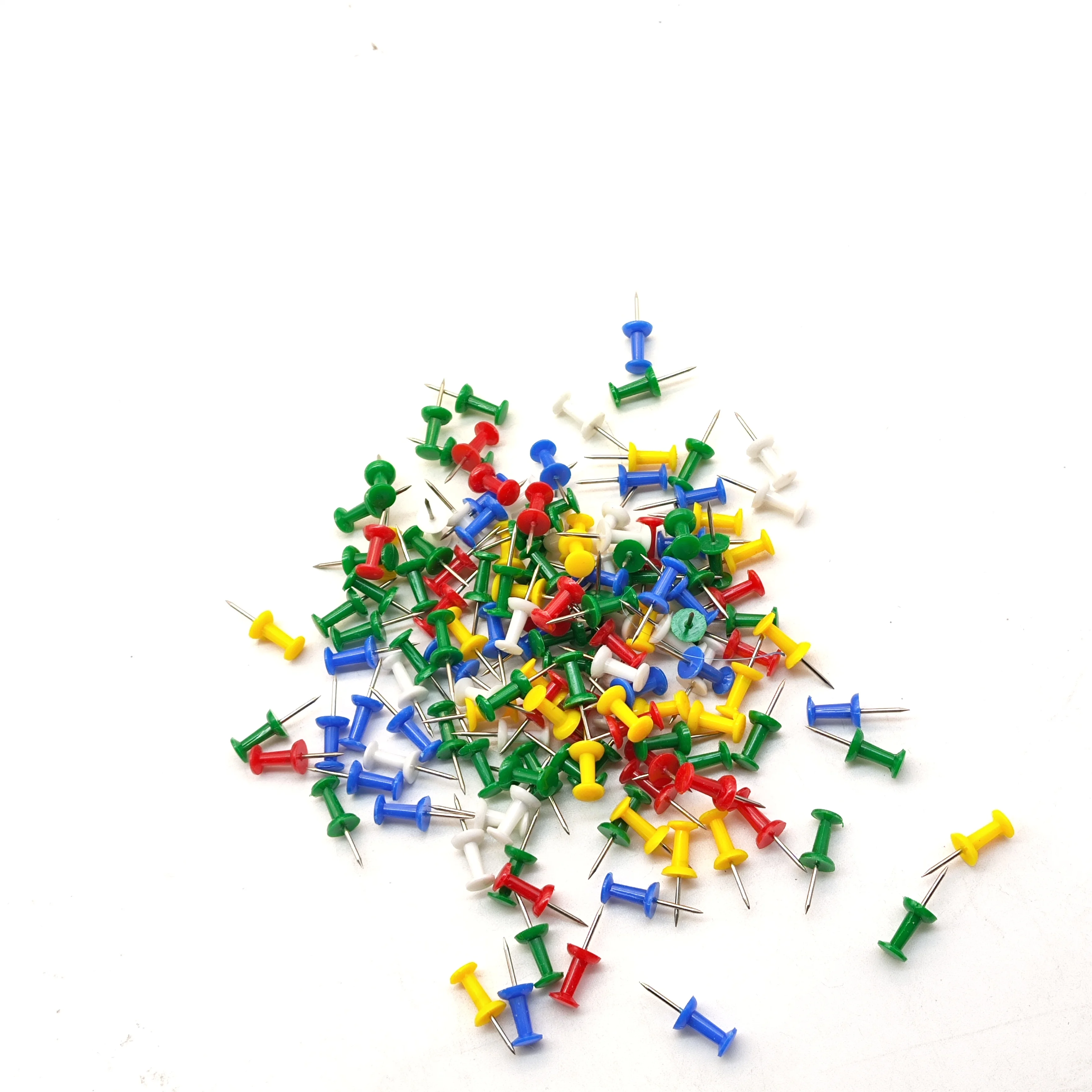 Round Shape 50pcs Plastic Quality Cork Board Safety Colored Push Pins Thumbtack Office School Accessories Supplies
