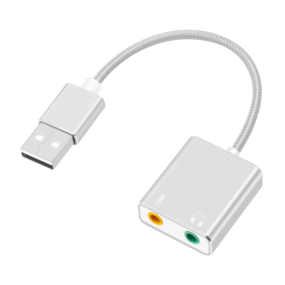 Внешняя звуковая карта USB для наушников 3D стерео аудио адаптер Новая высокоскоростная Free drive Mac