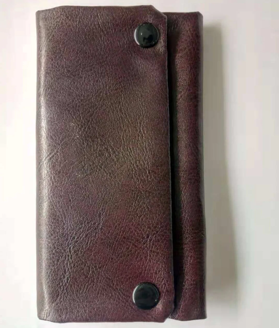 TOP-61033 Wholesale Rolling Soft PU Leather Tobacco Pouch Wallet Bag With Zipper