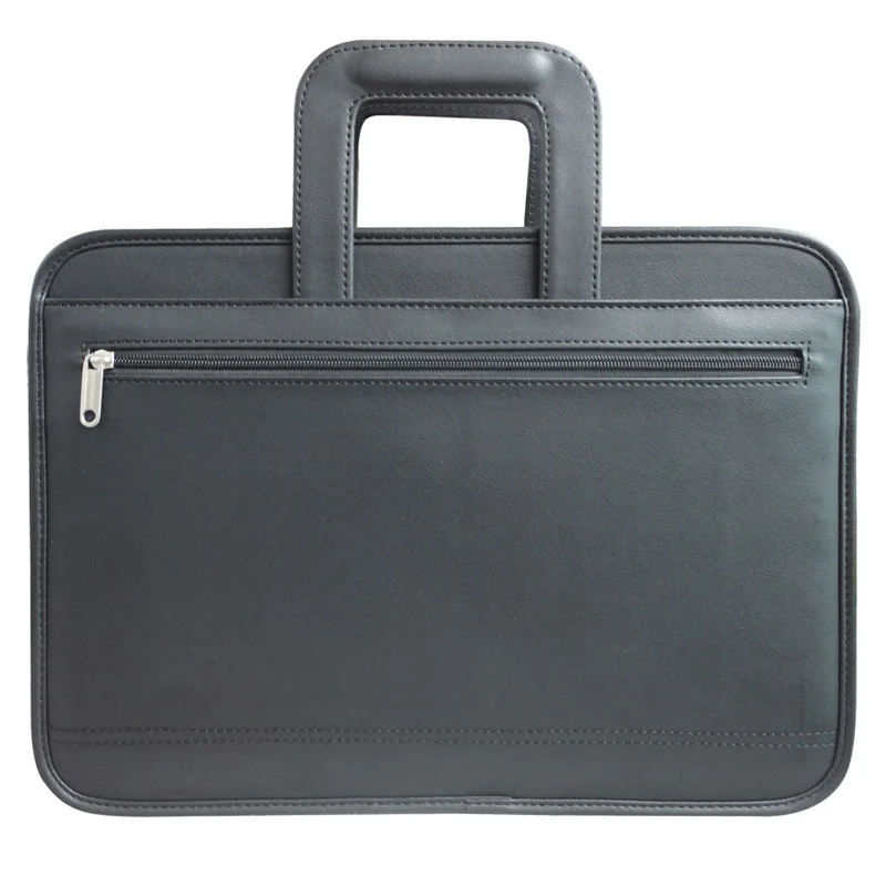 Hot hot sale pu leather documents secret-compartment anti-theft men laptop bag handle briefcase