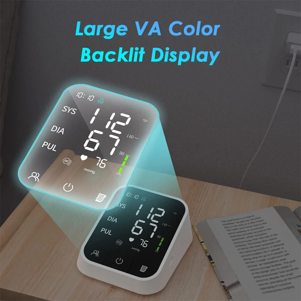 Portable Upper Arm Blood Pressure Machine Sphygmomanometer BP Monitor Eletronic Digital High Bluetooth Blood Pressure Monitor