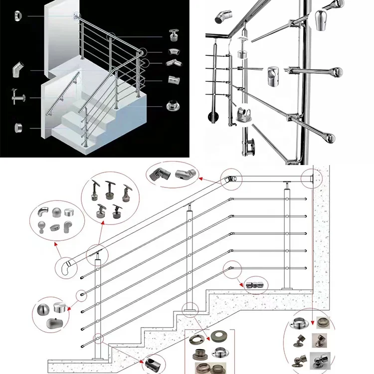 High quality 304 stainless steel adjustable connecting fittings for composite pipes