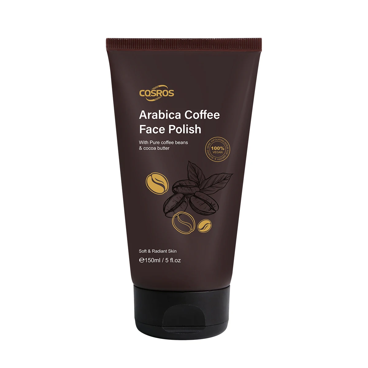 Private Label Custom Natural Whitening Skin Exfoliating Arabica Coffee Face Polish Scrub For Face Body OEM Logo