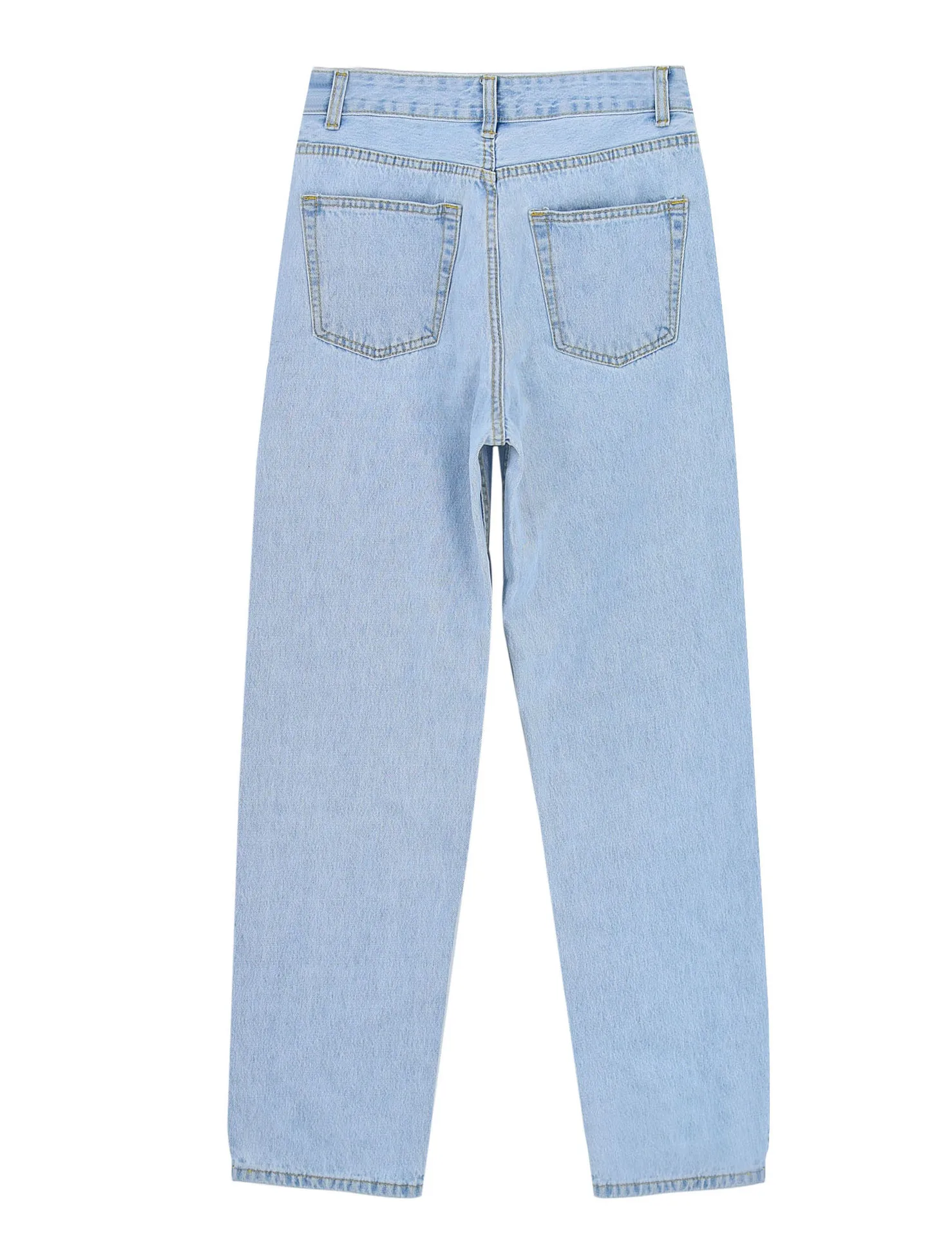 Fashion High Quality Retail Women Denim Pant Ladies baggy Crisscross Boyfriend Tall Girl Blue Straight Trendy Mom Jeans