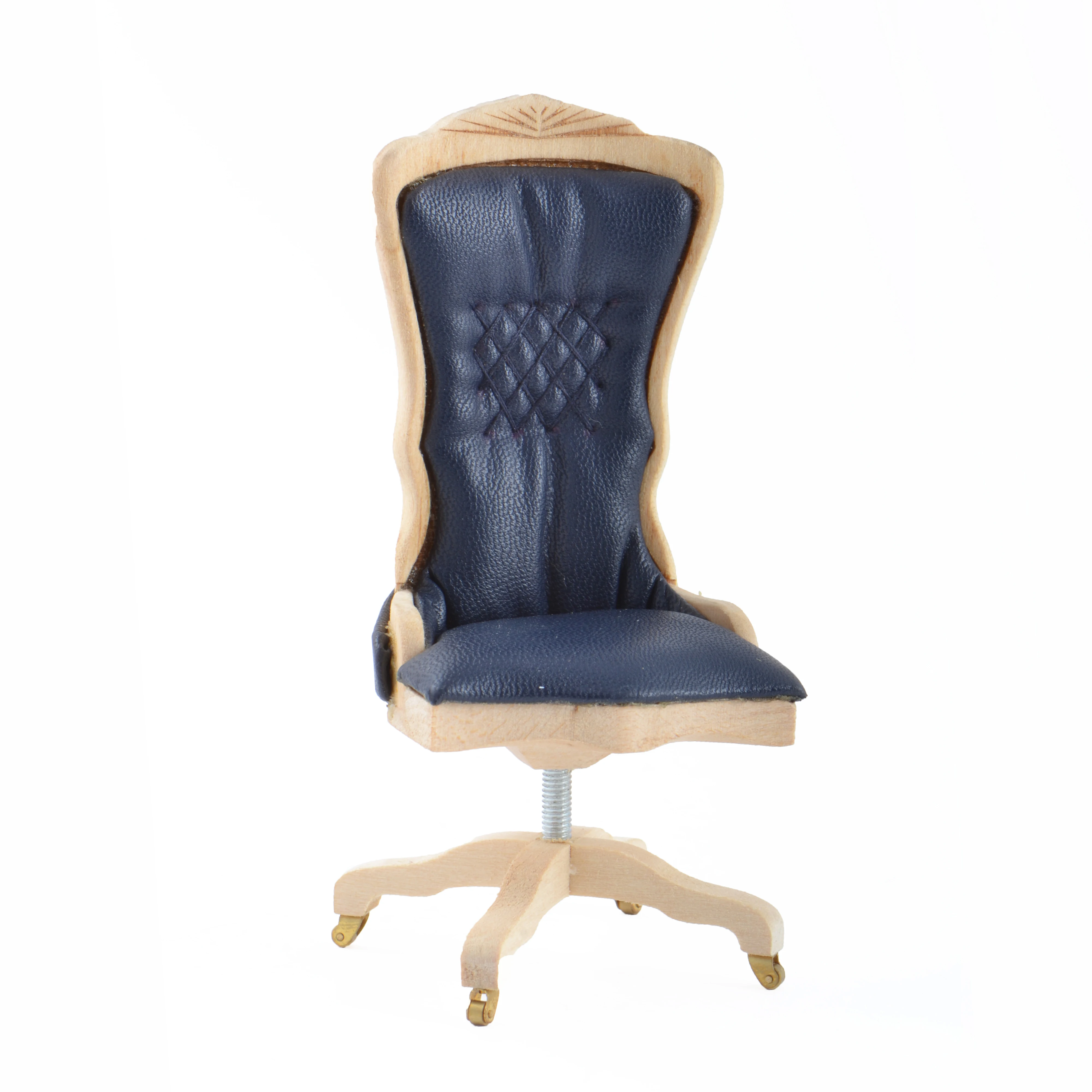 Doll house Office Chair Miniature Furniture Swivel Chair 1/12 scale Crafts micro scene ob11