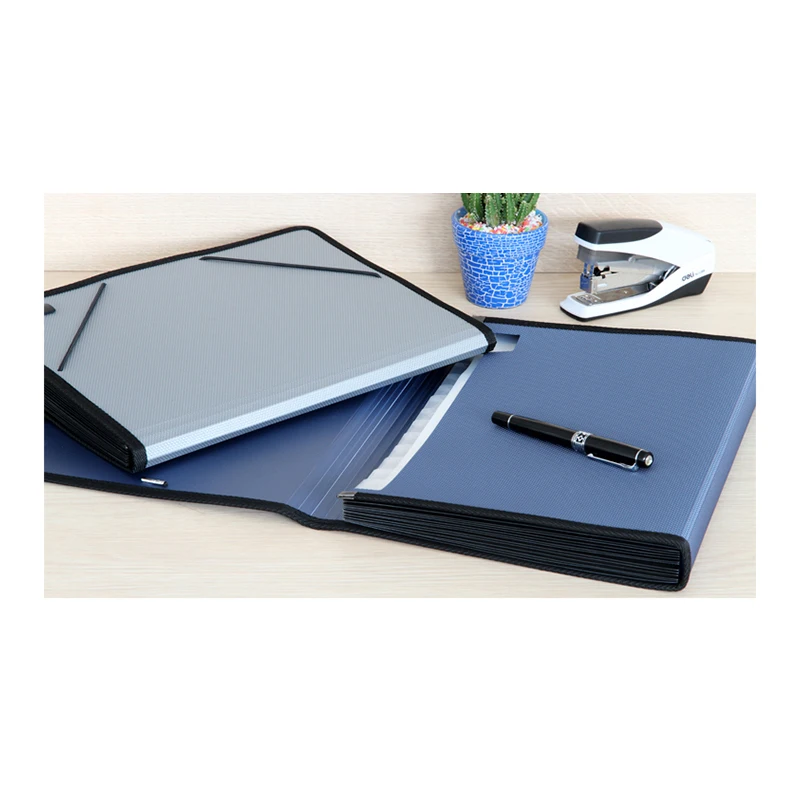 13-Pocket Accordion Expanding File Organizer PP Paper Folder with Bag Pattern A4 Size School Use Holds 425 Letter/A4 Sheets