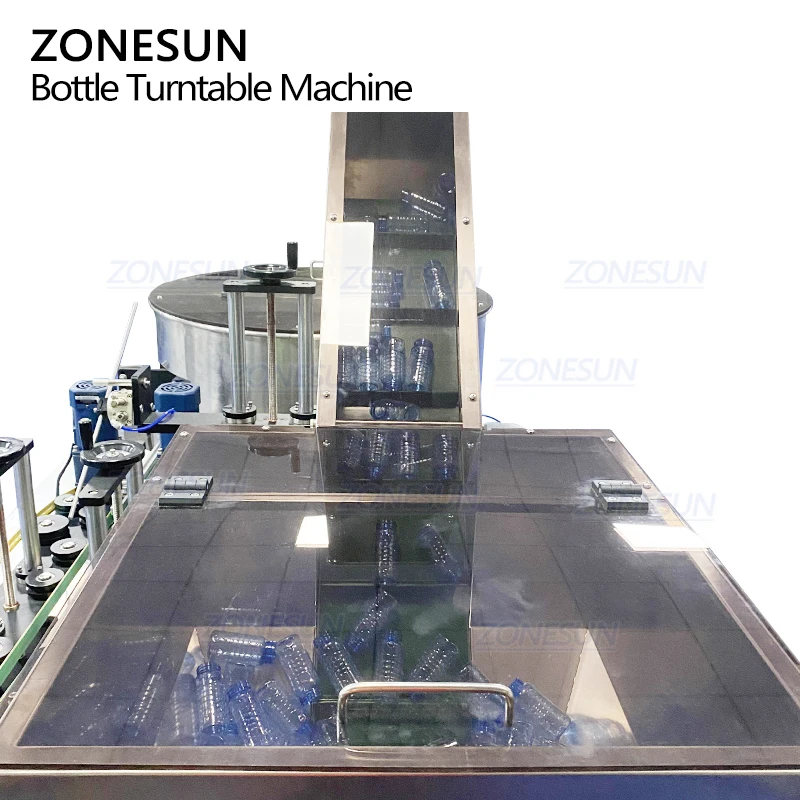 ZONESUN ZS-LP250 Full Automatic Round Square Plastic Bottle Sorting Turntable Unscrambler Machine
