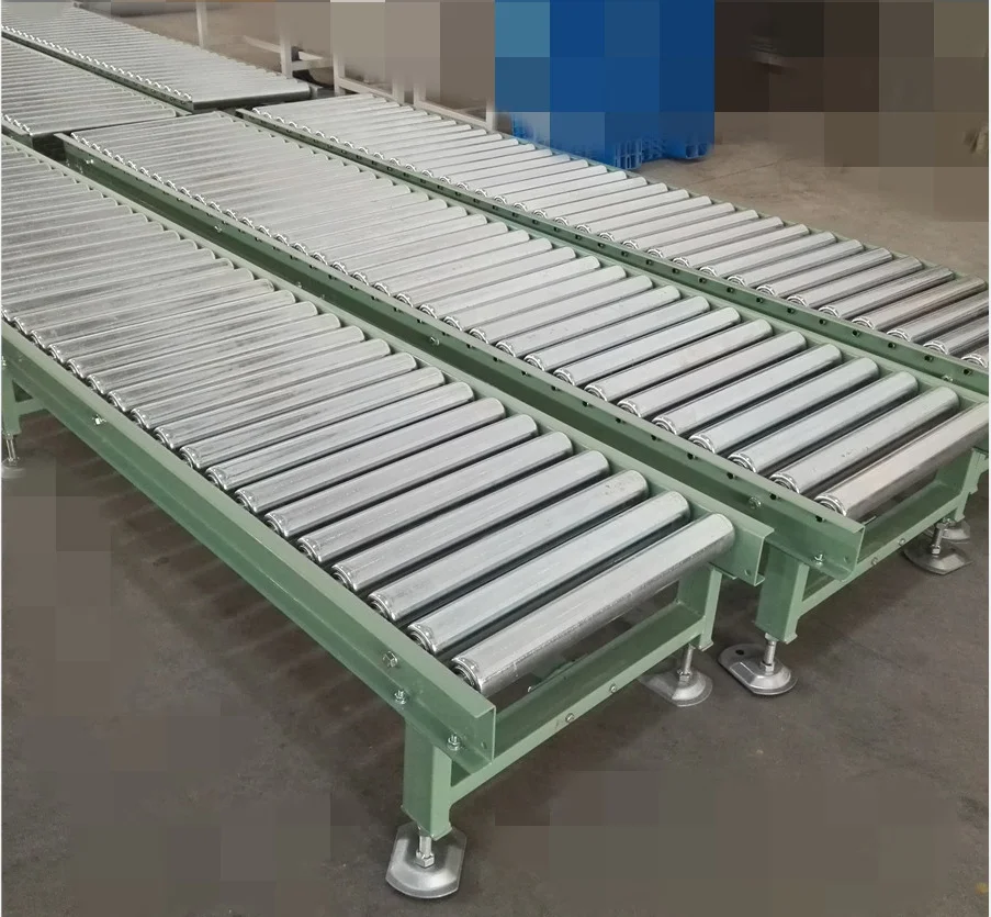 Normal steel gravity roller conveyor system