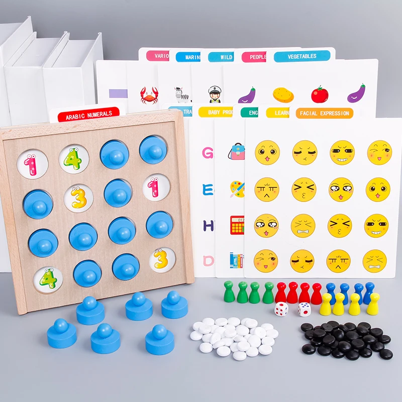 Wholesale Montessori Matching Brain Memory Box Card Game Educational Children Logic Thinking Memory Training Memory Chess